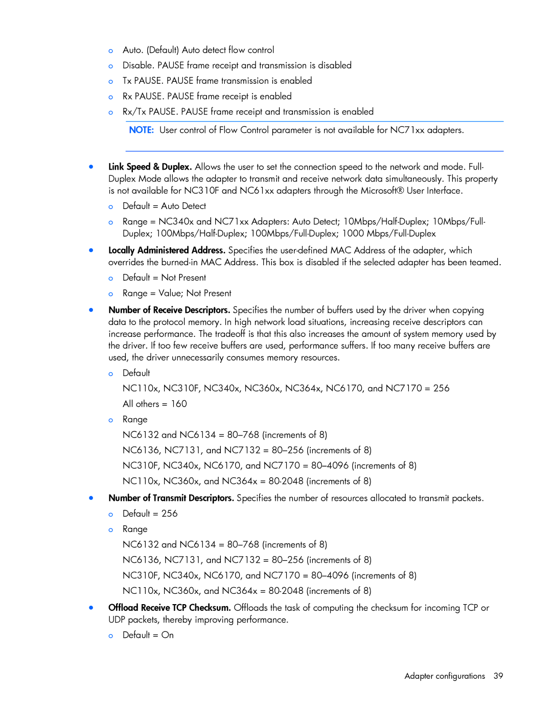 HP 441877-00F manual Adapter configurations 