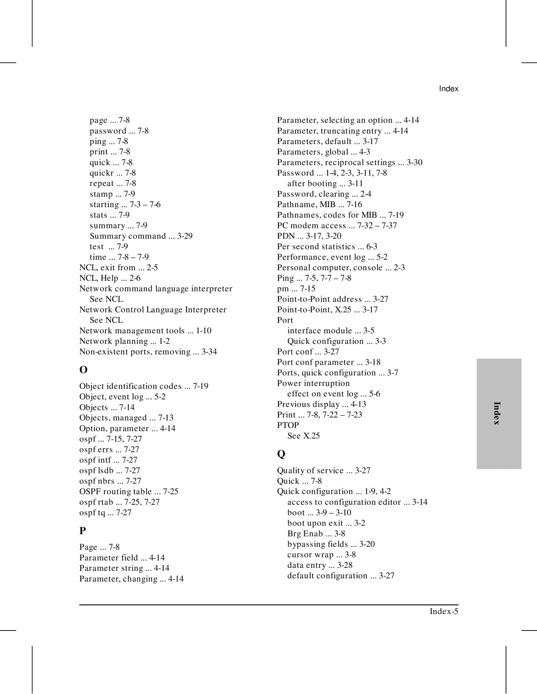 HP 445 manual Index-5 