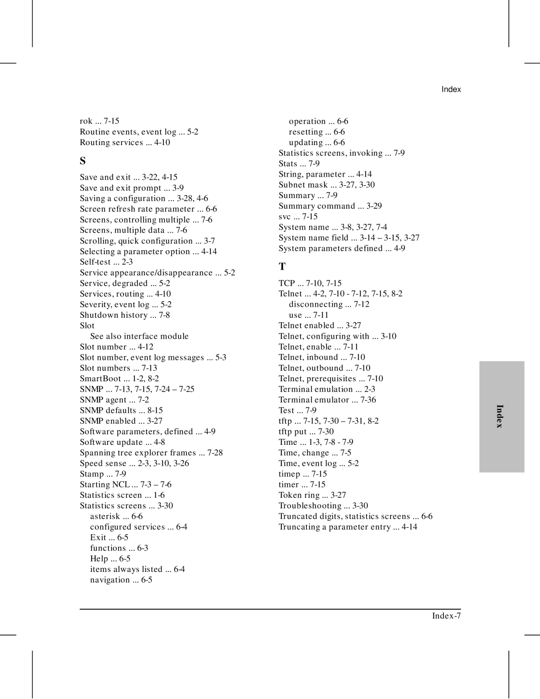 HP 445 manual Index-7 