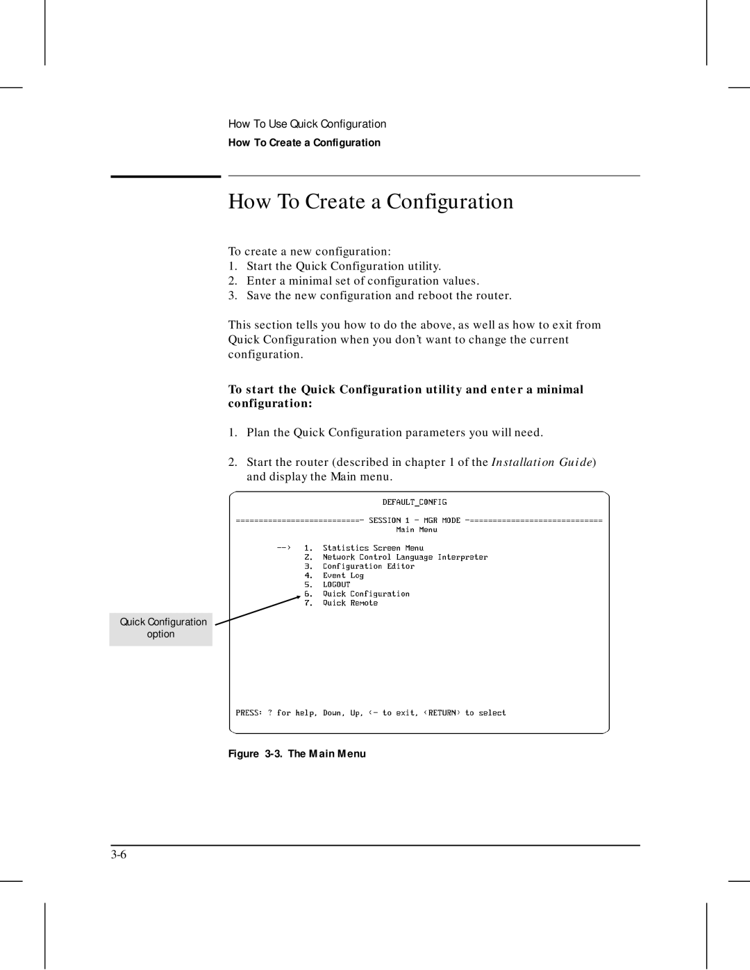 HP 445 manual How To Create a Configuration, Main Menu 