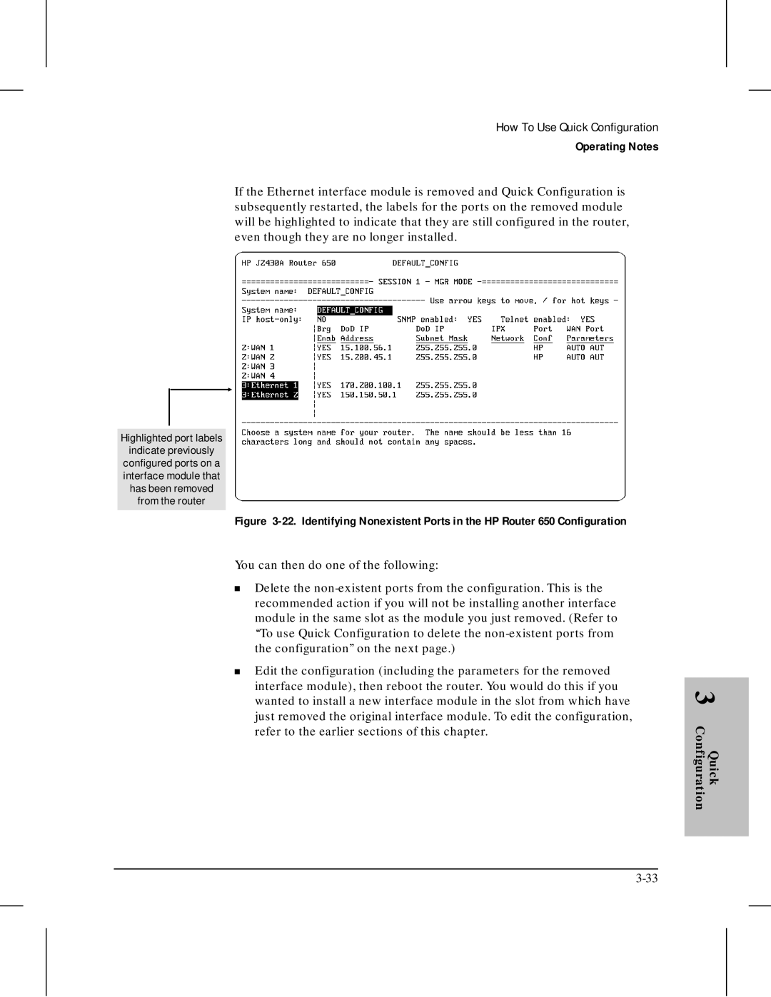 HP 445 manual Highlighted port labels Indicate previously 