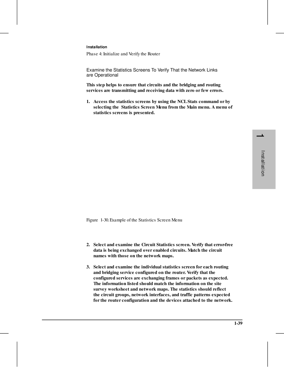 HP 445 manual Example of the Statistics Screen Menu 