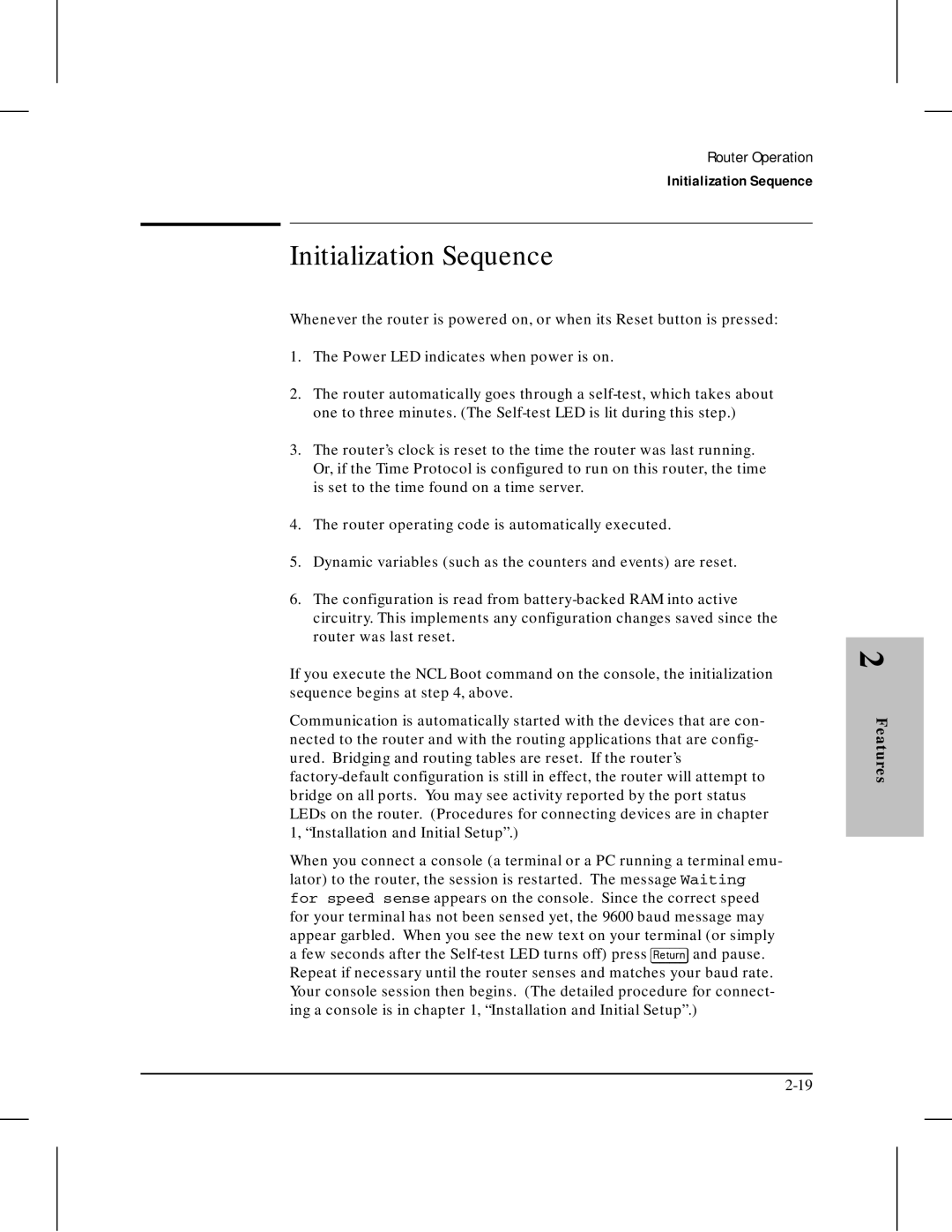 HP 445 manual Initialization Sequence 