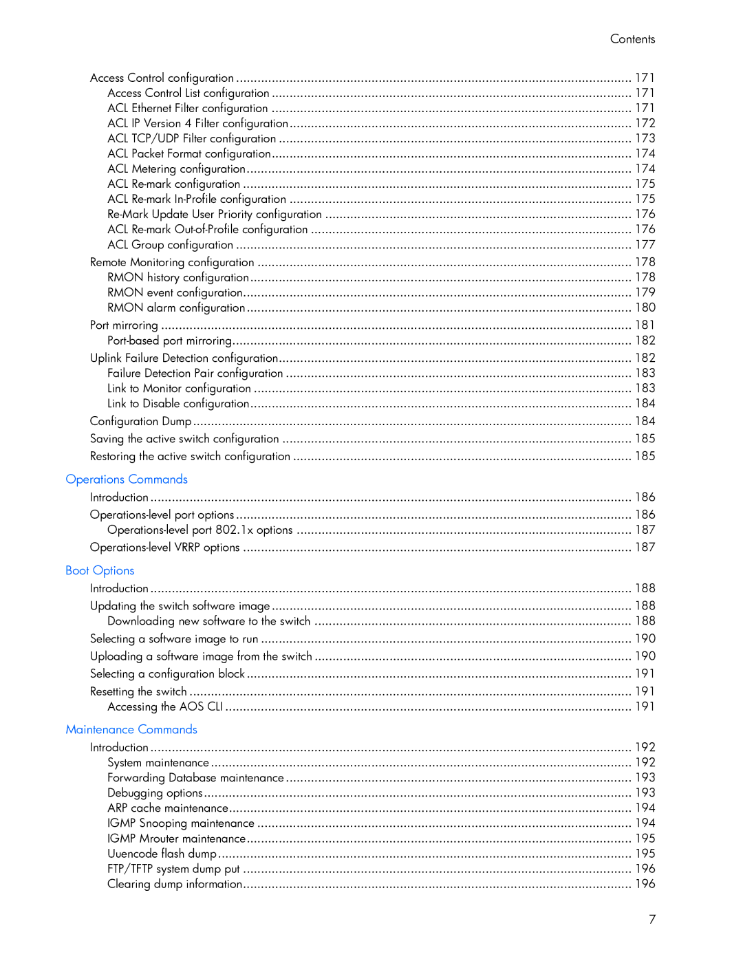 HP 445942-001 manual Operations Commands 