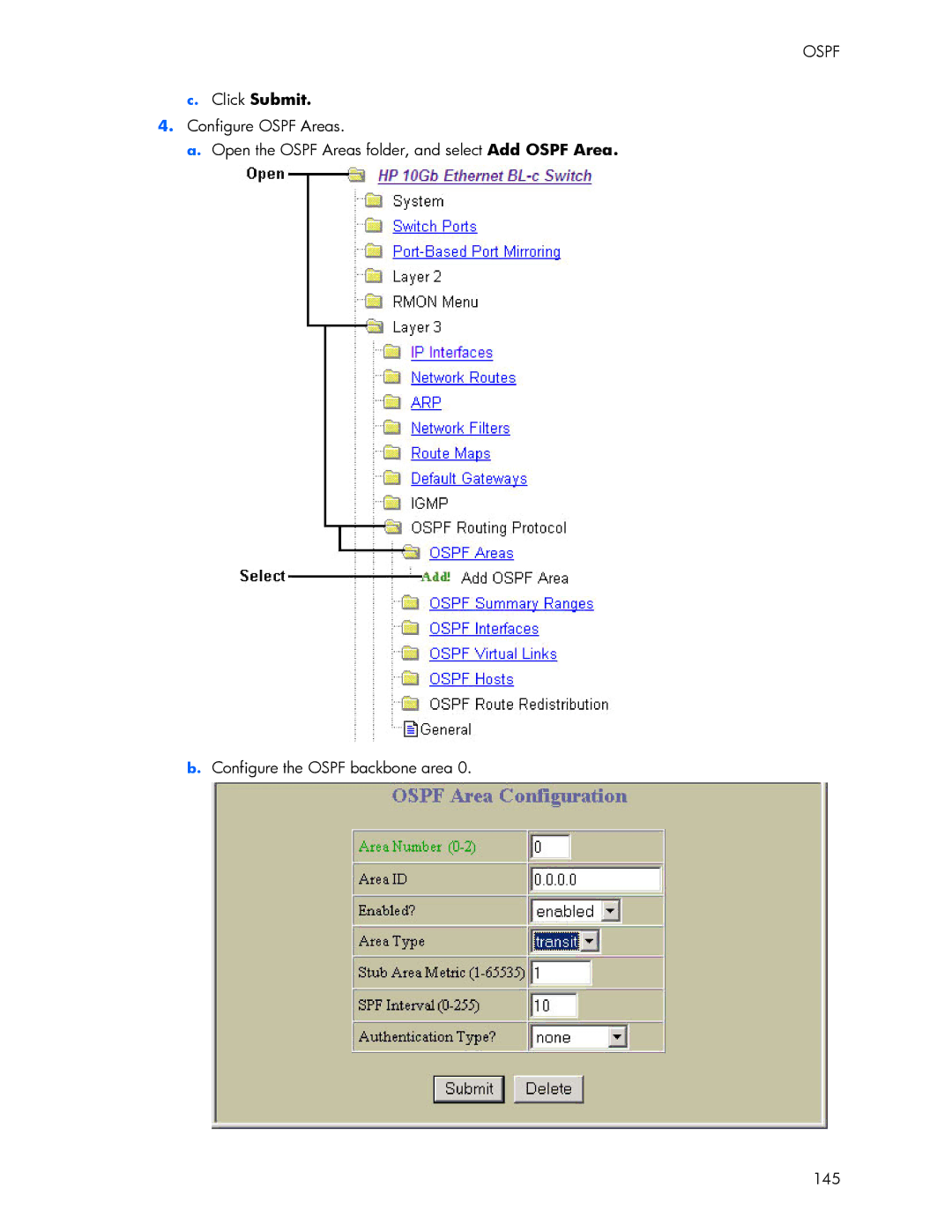 HP 445946-001 manual Click Submit 