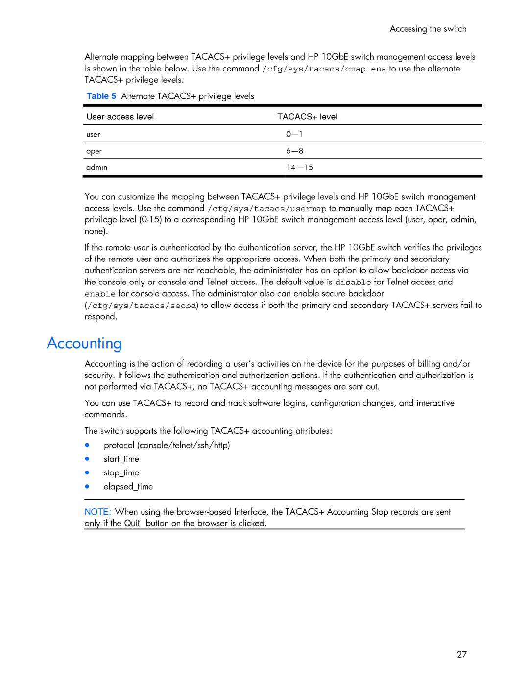 HP 445946-001 manual Accounting 