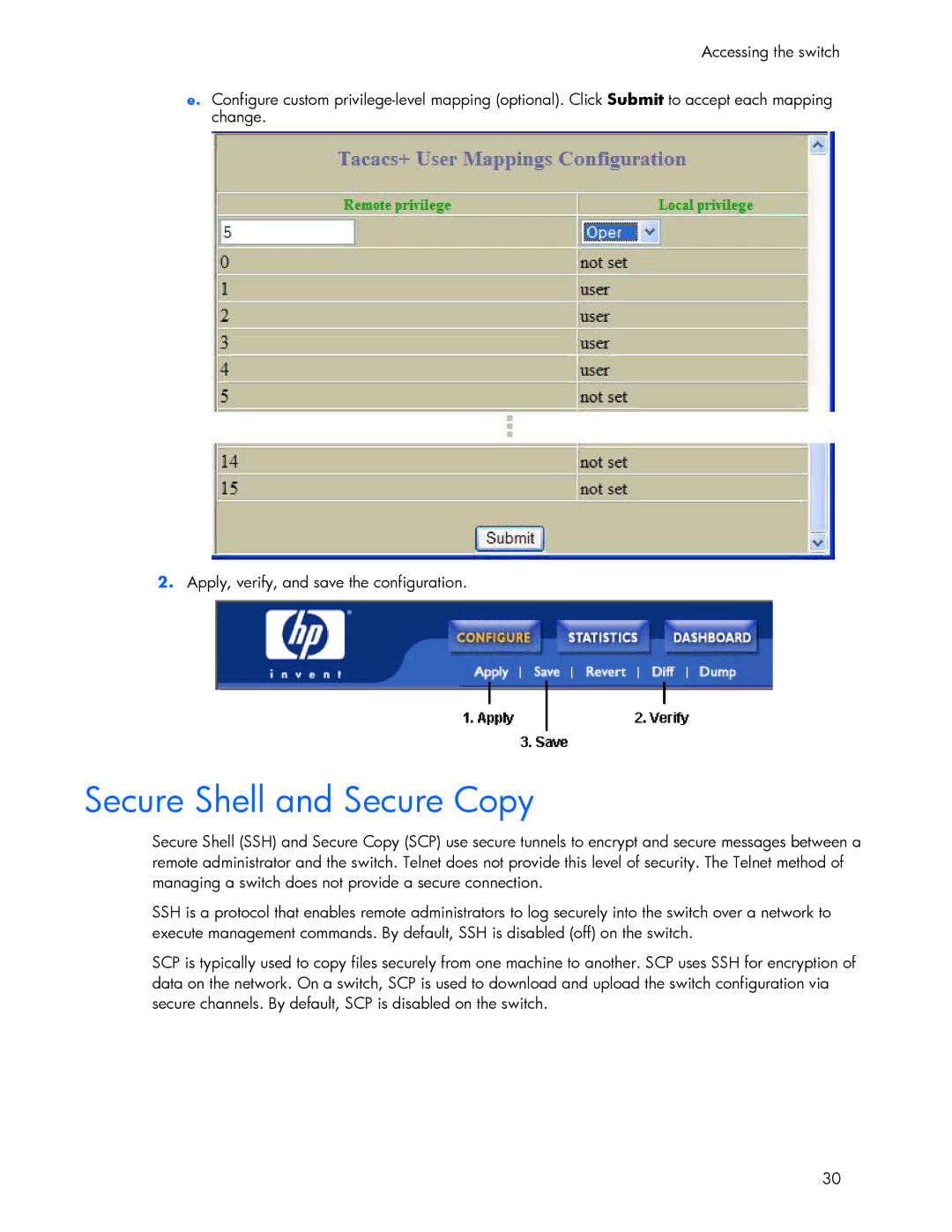 HP 445946-001 manual Secure Shell and Secure Copy 