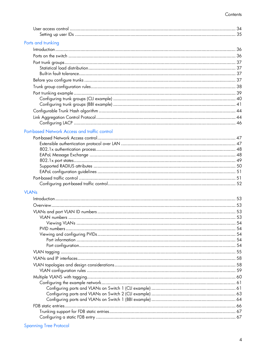 HP 445946-001 Configuring Lacp, 802.1x authentication process, 802.1x port states, Configuring port-based traffic control 