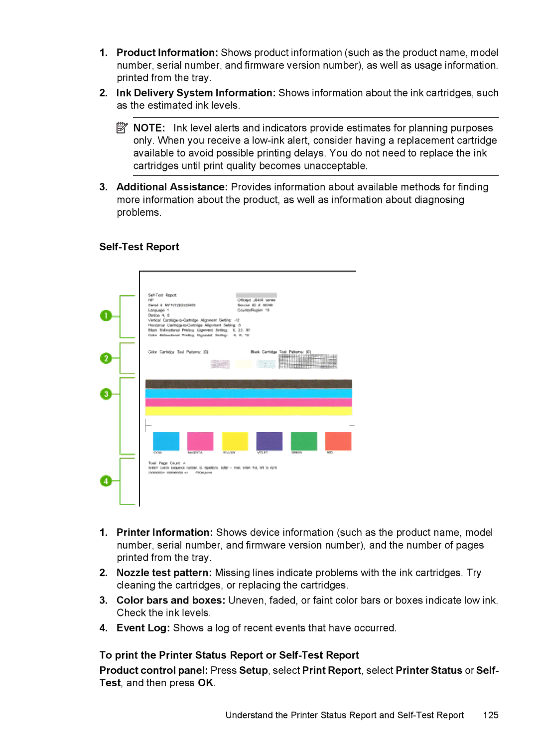 HP 4500 - G510a manual Self-Test Report 