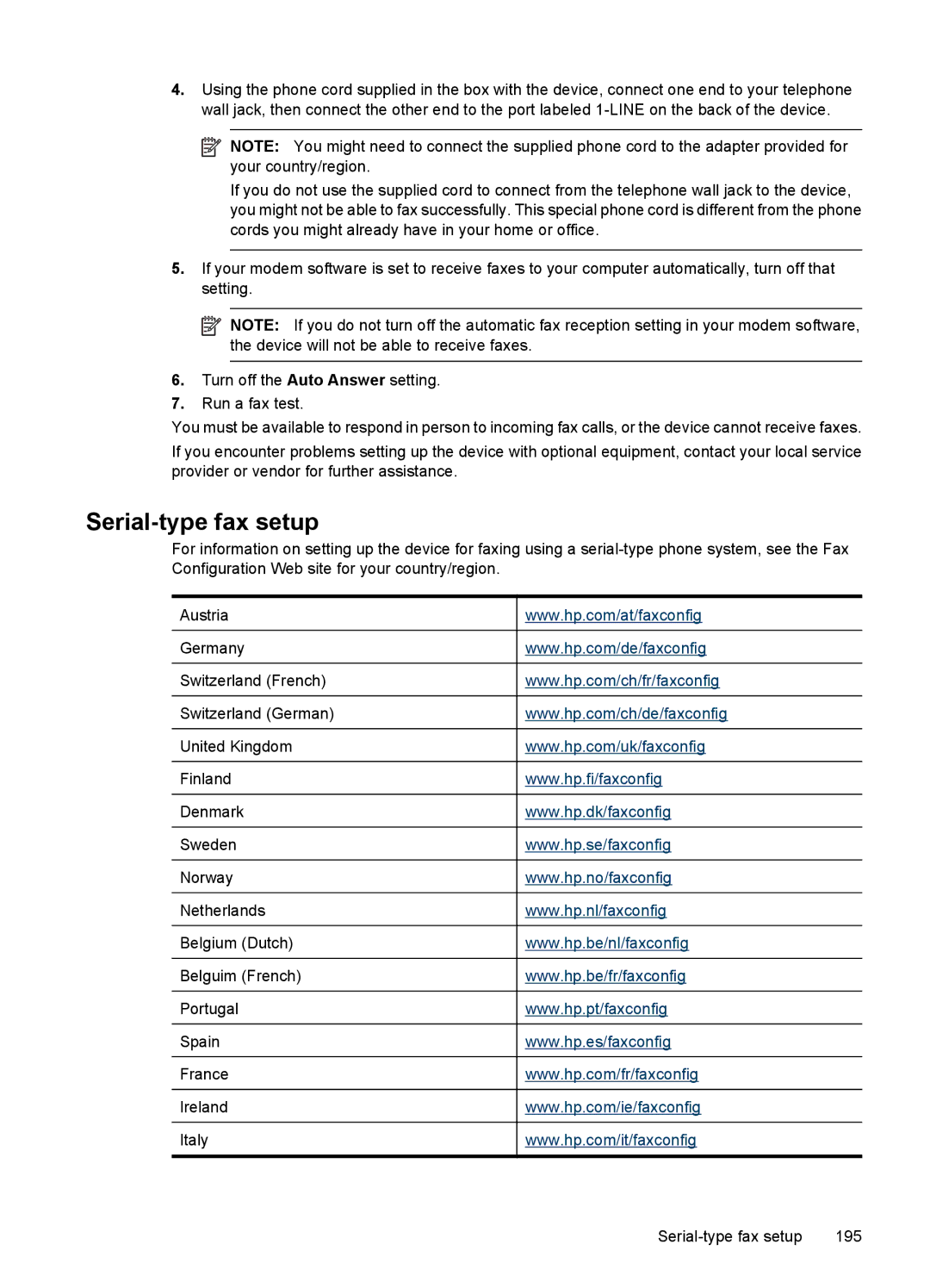 HP 4500 - G510a manual Serial-type fax setup 