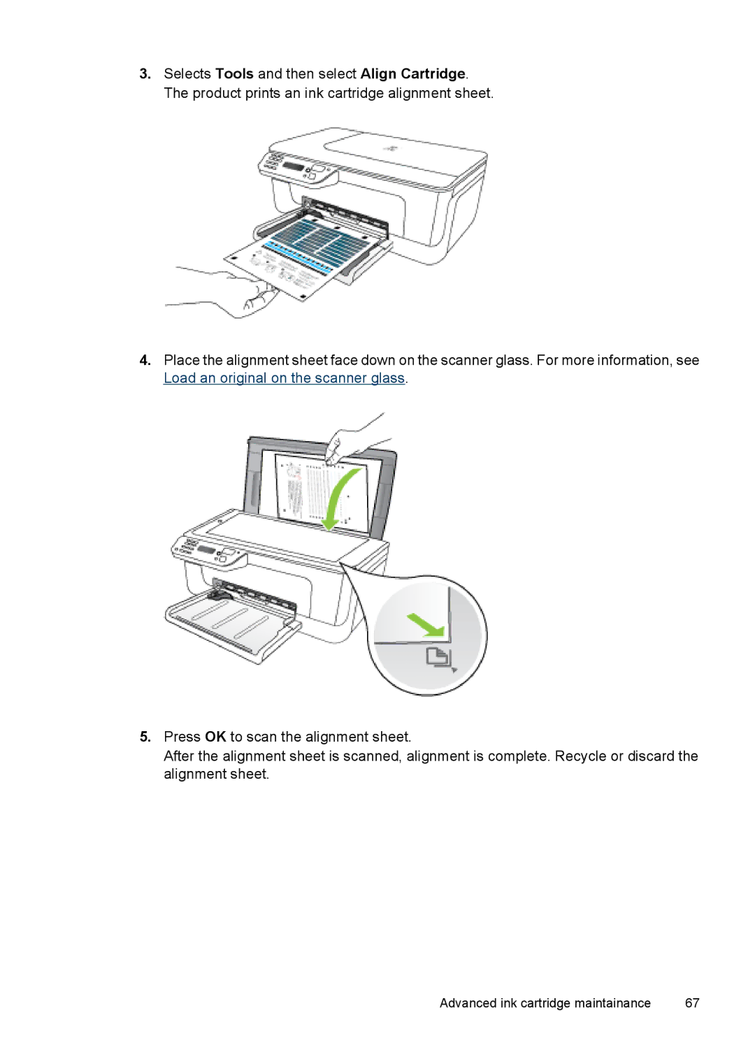 HP 4500 - G510a manual Advanced ink cartridge maintainance 