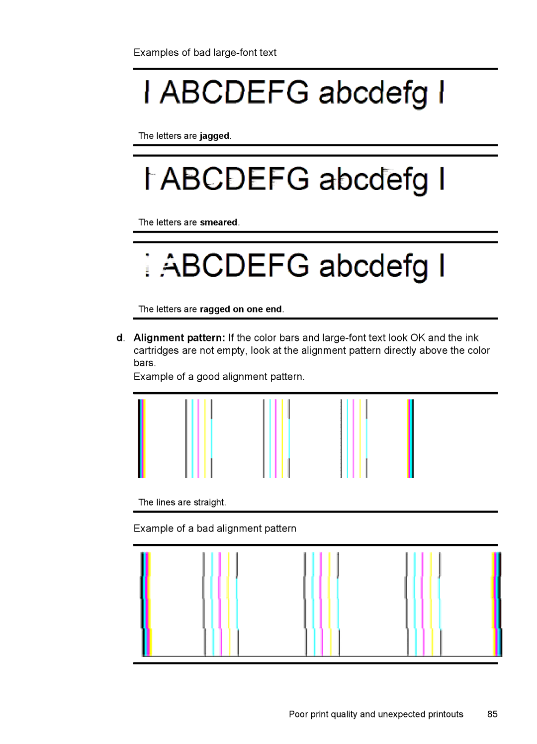 HP 4500 - G510a manual Examples of bad large-font text 