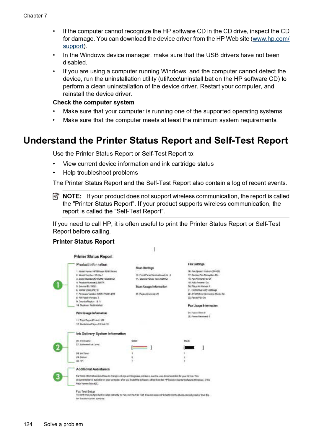 HP 4500 - G510g, 4500 - G510n manual Understand the Printer Status Report and Self-Test Report 