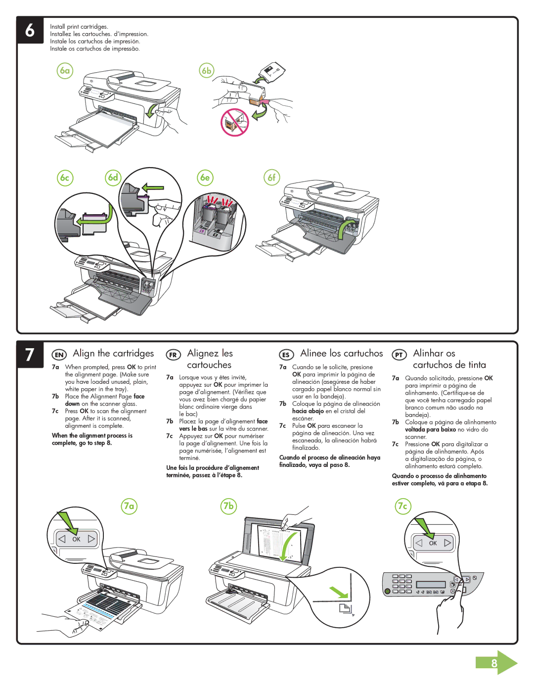 HP 4500 - G510g manual EN Align the cartridges 