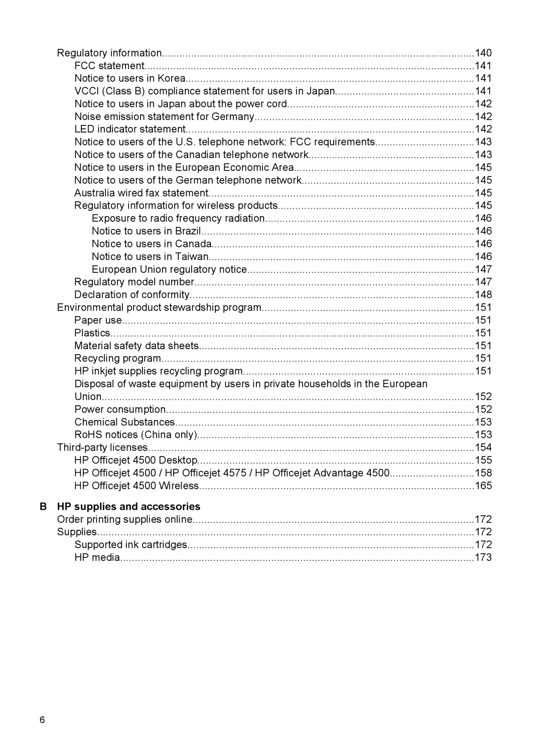 HP 4500 - K7 manual HP supplies and accessories 