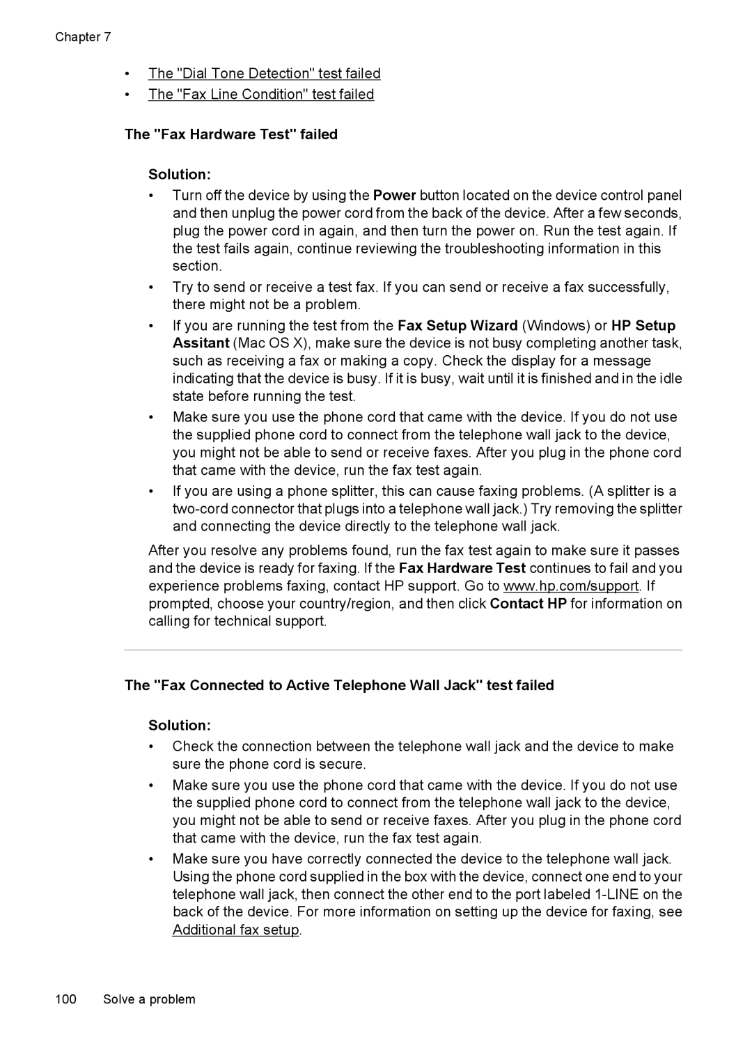 HP 4500 - K7 manual Fax Hardware Test failed Solution 