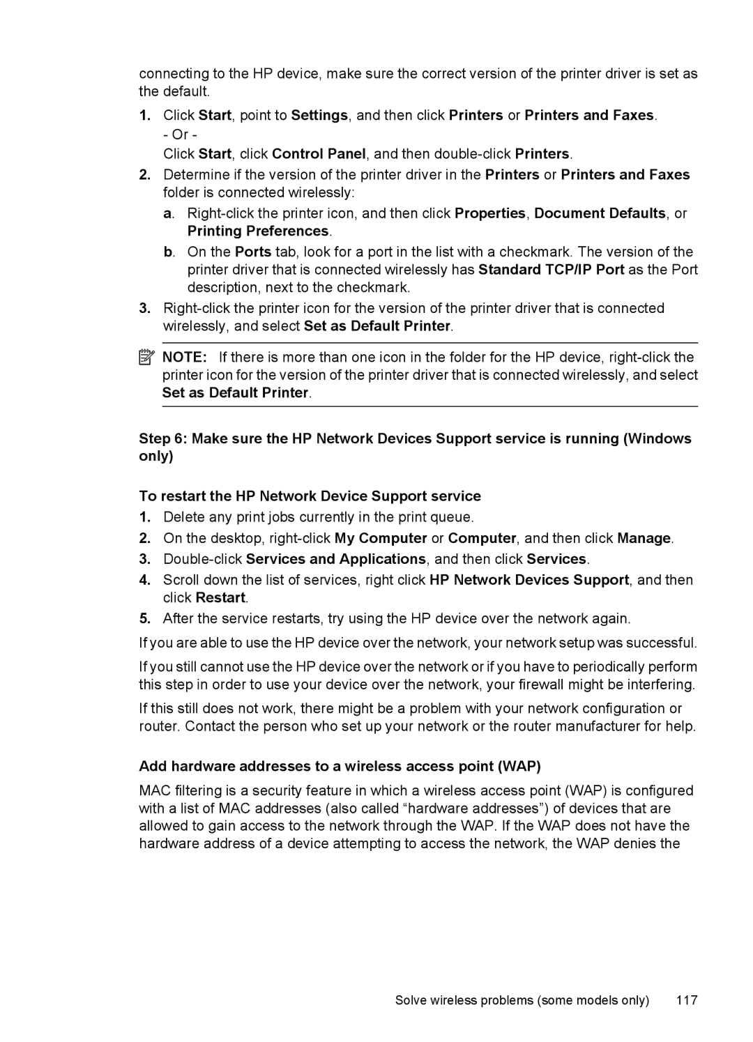 HP 4500 - K7 manual Add hardware addresses to a wireless access point WAP 