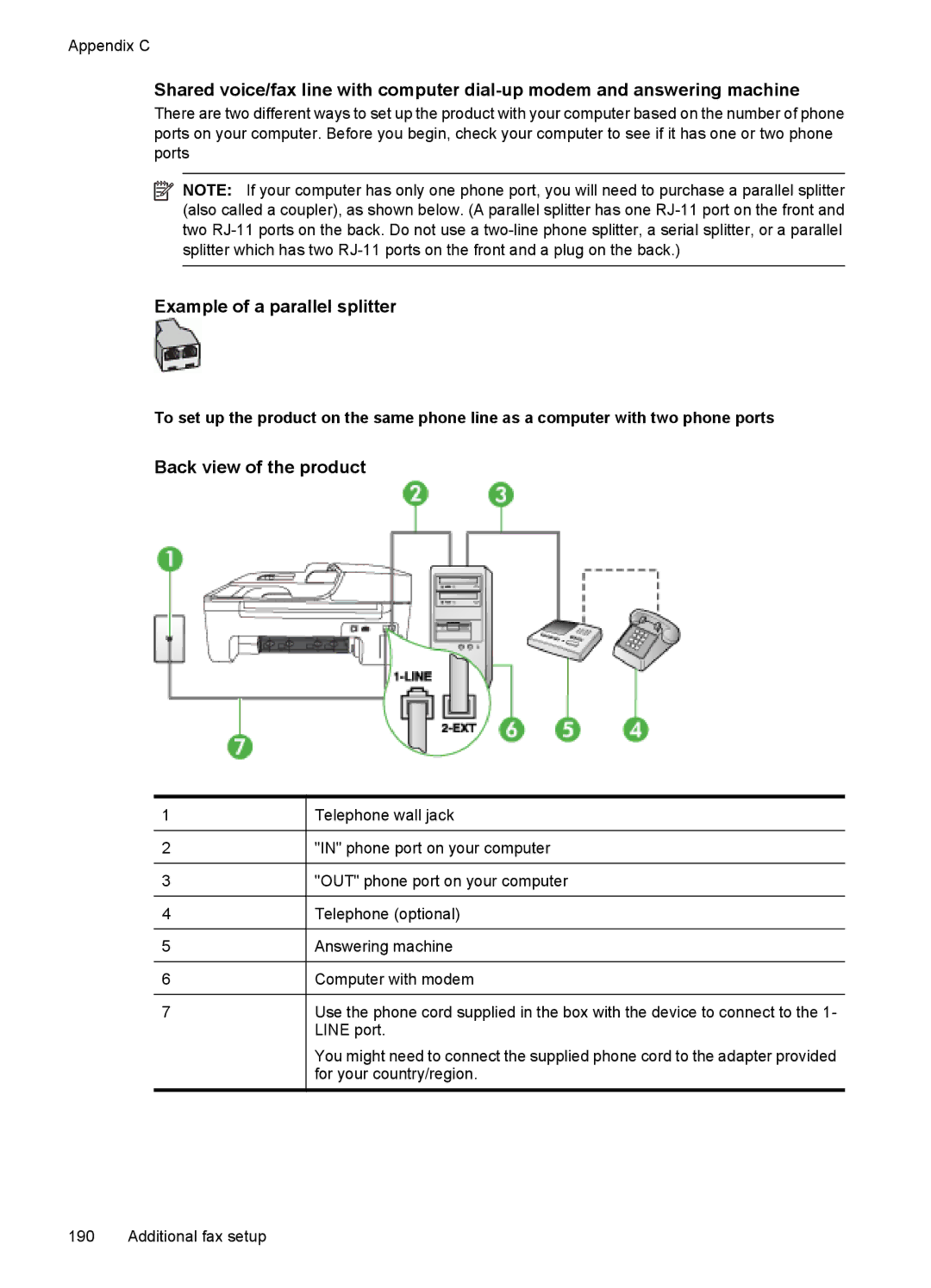 HP 4500 - K7 manual Example of a parallel splitter 