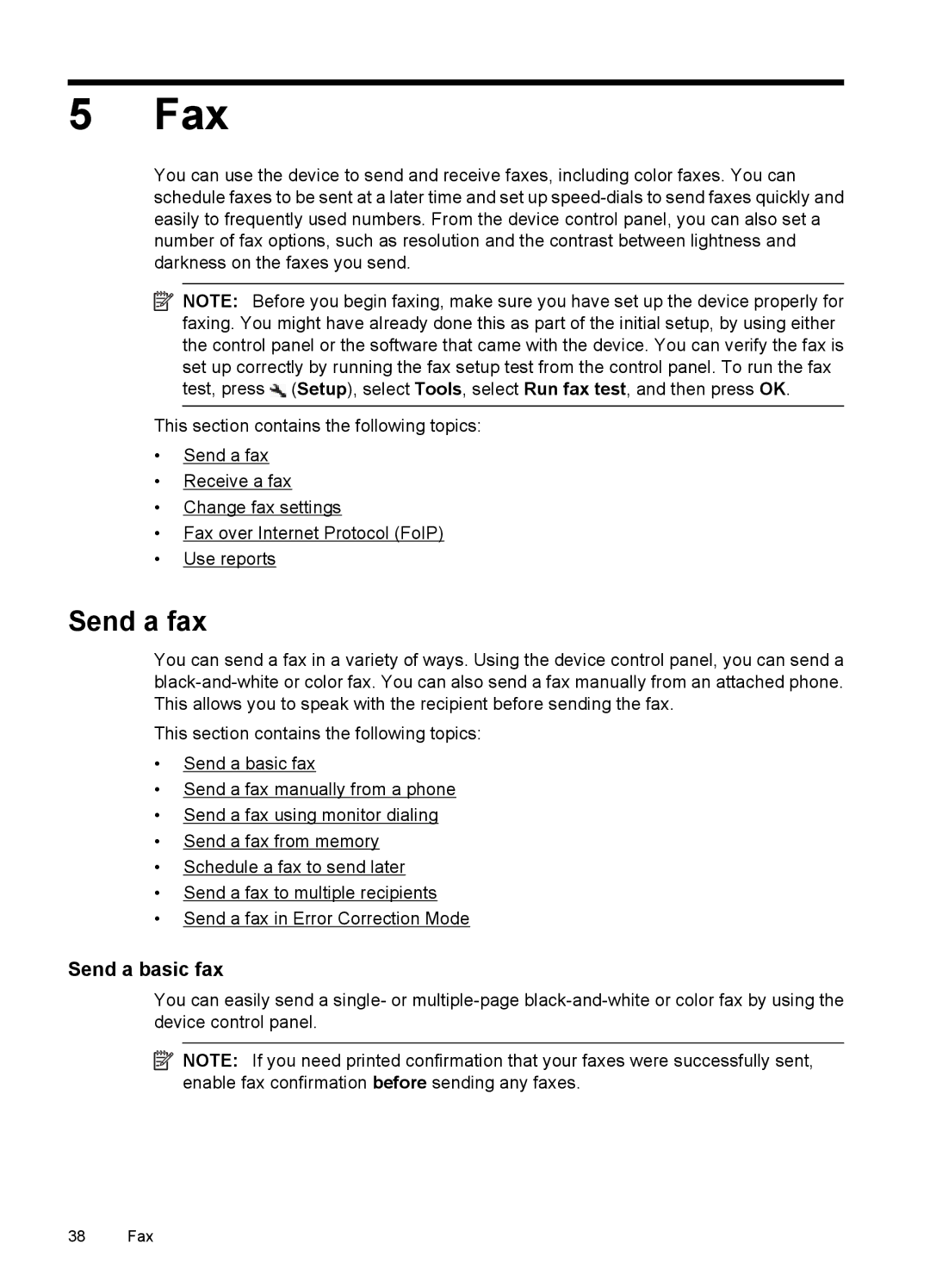 HP 4500 - K7 manual Fax, Send a fax, Send a basic fax 