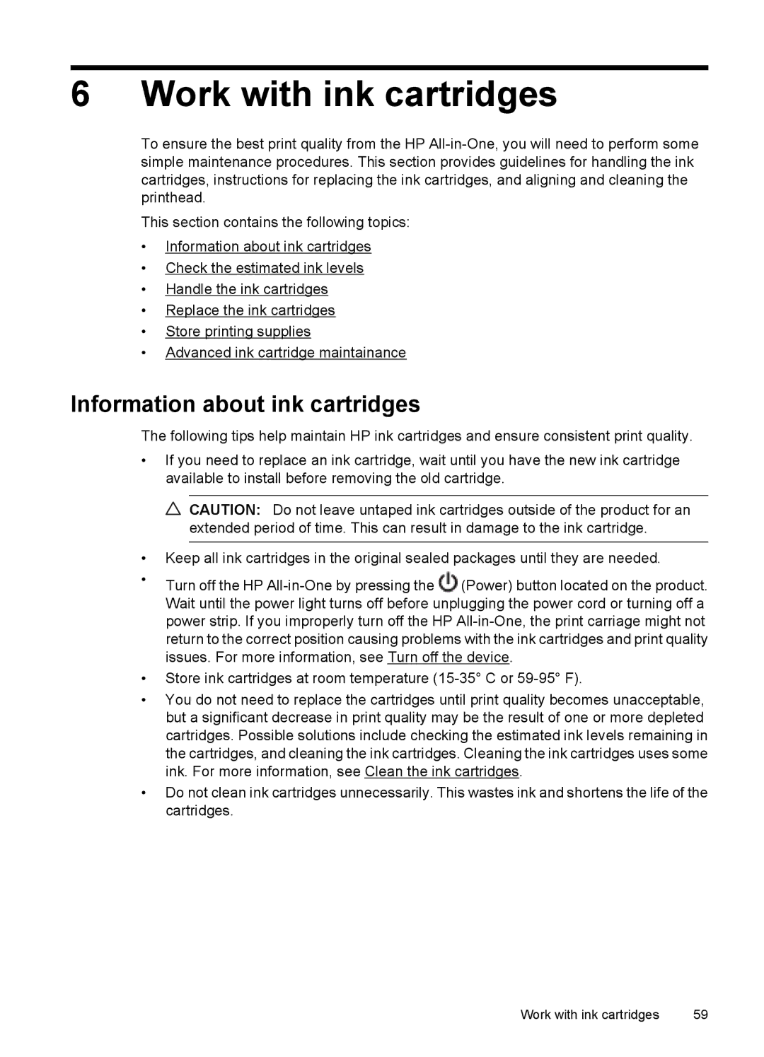 HP 4500 - K7 manual Work with ink cartridges, Information about ink cartridges 