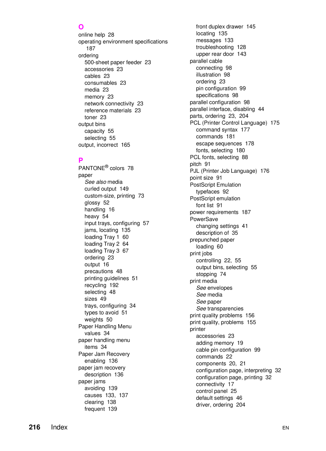 HP 4500 DN manual Index 