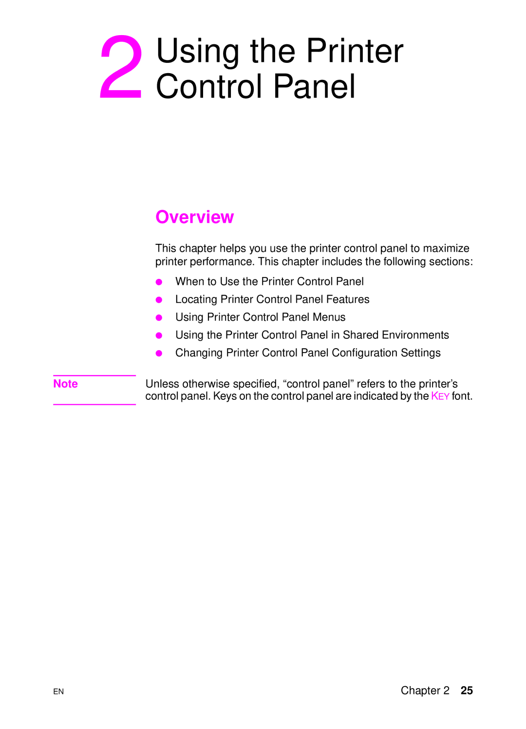 HP 4500 DN manual Using the Printer Control Panel, Overview 