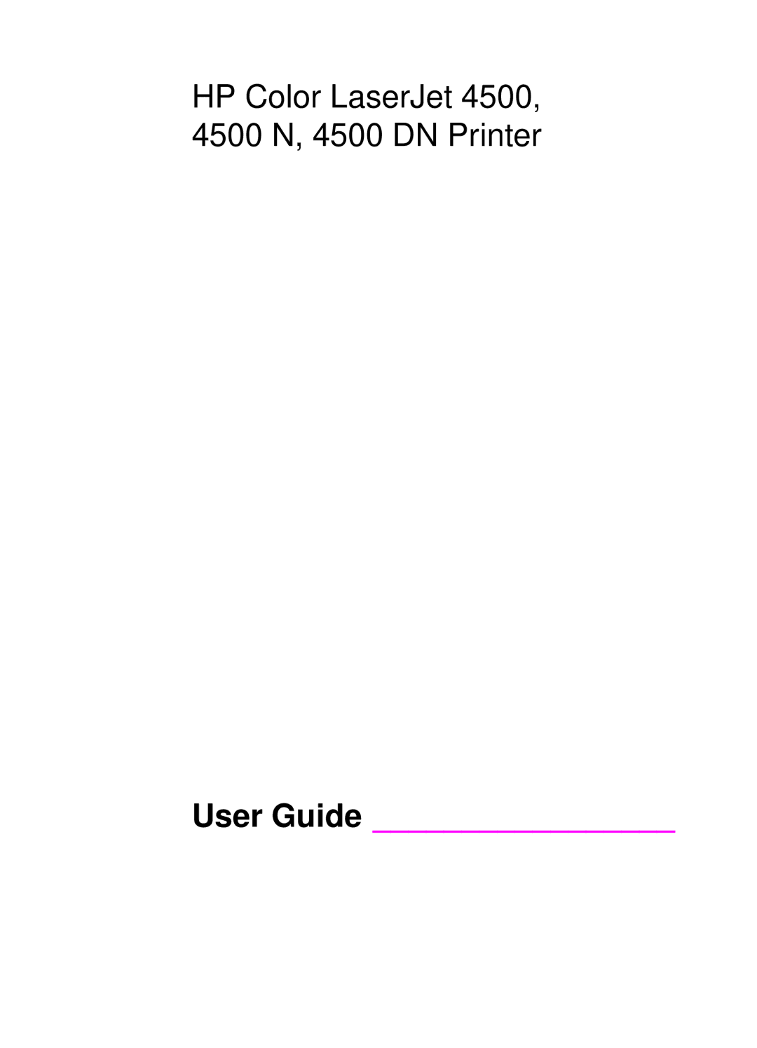 HP 4500 DN manual User Guide 