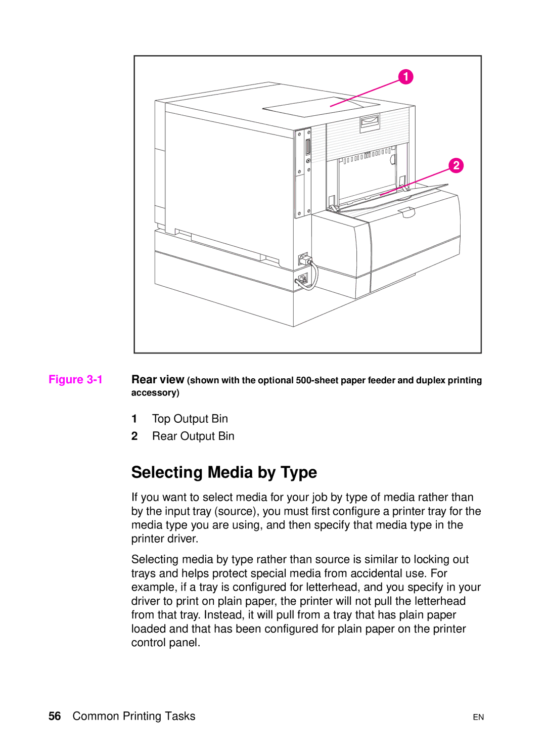 HP 4500 DN manual Selecting Media by Type 