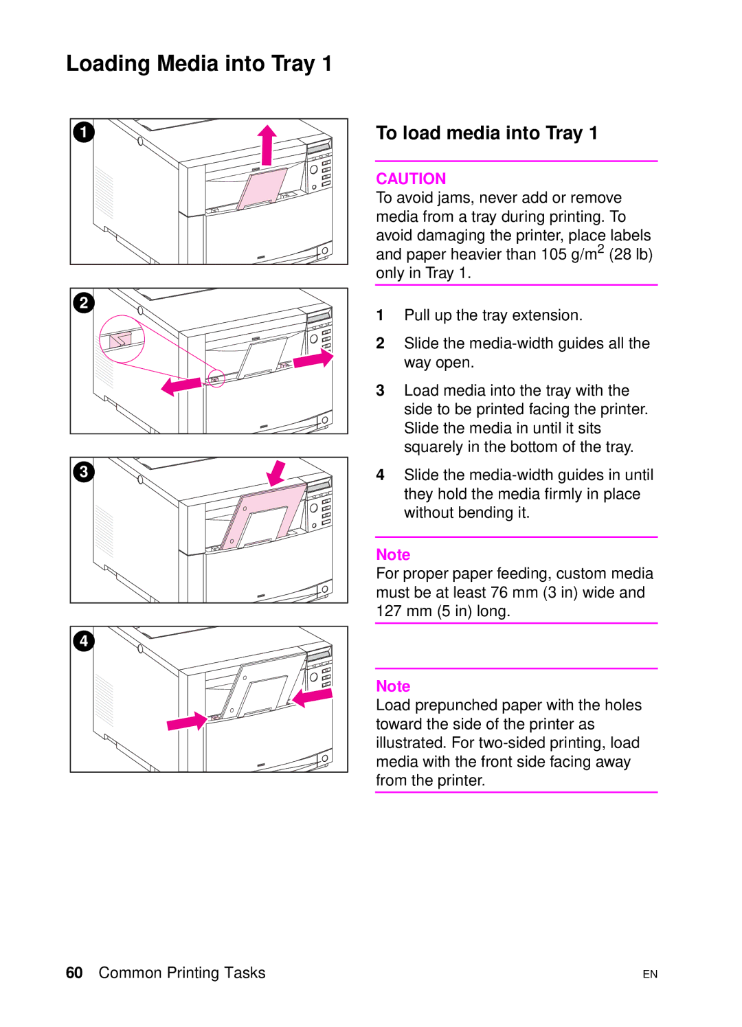 HP 4500 DN manual Loading Media into Tray, To load media into Tray 