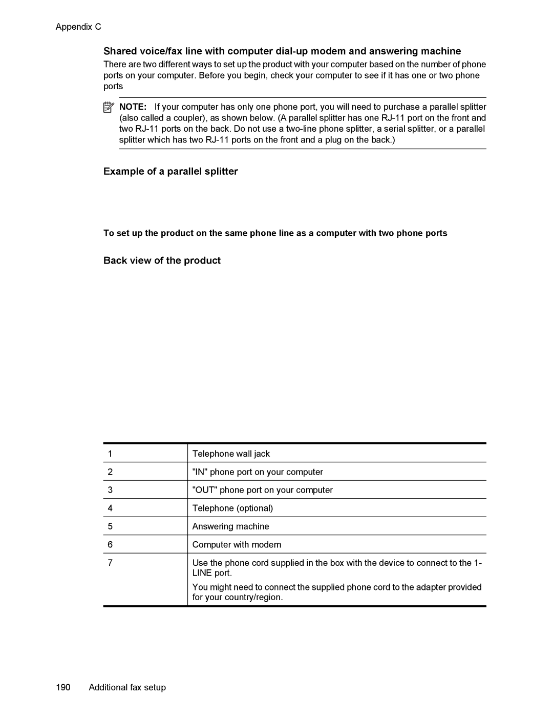 HP 4500 manual Example of a parallel splitter 