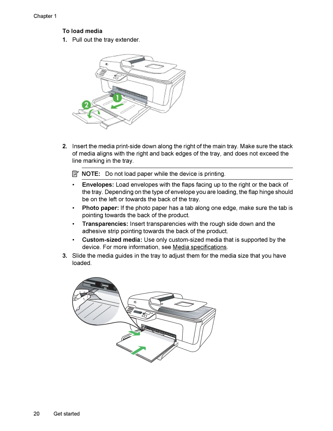 HP 4500 manual To load media 