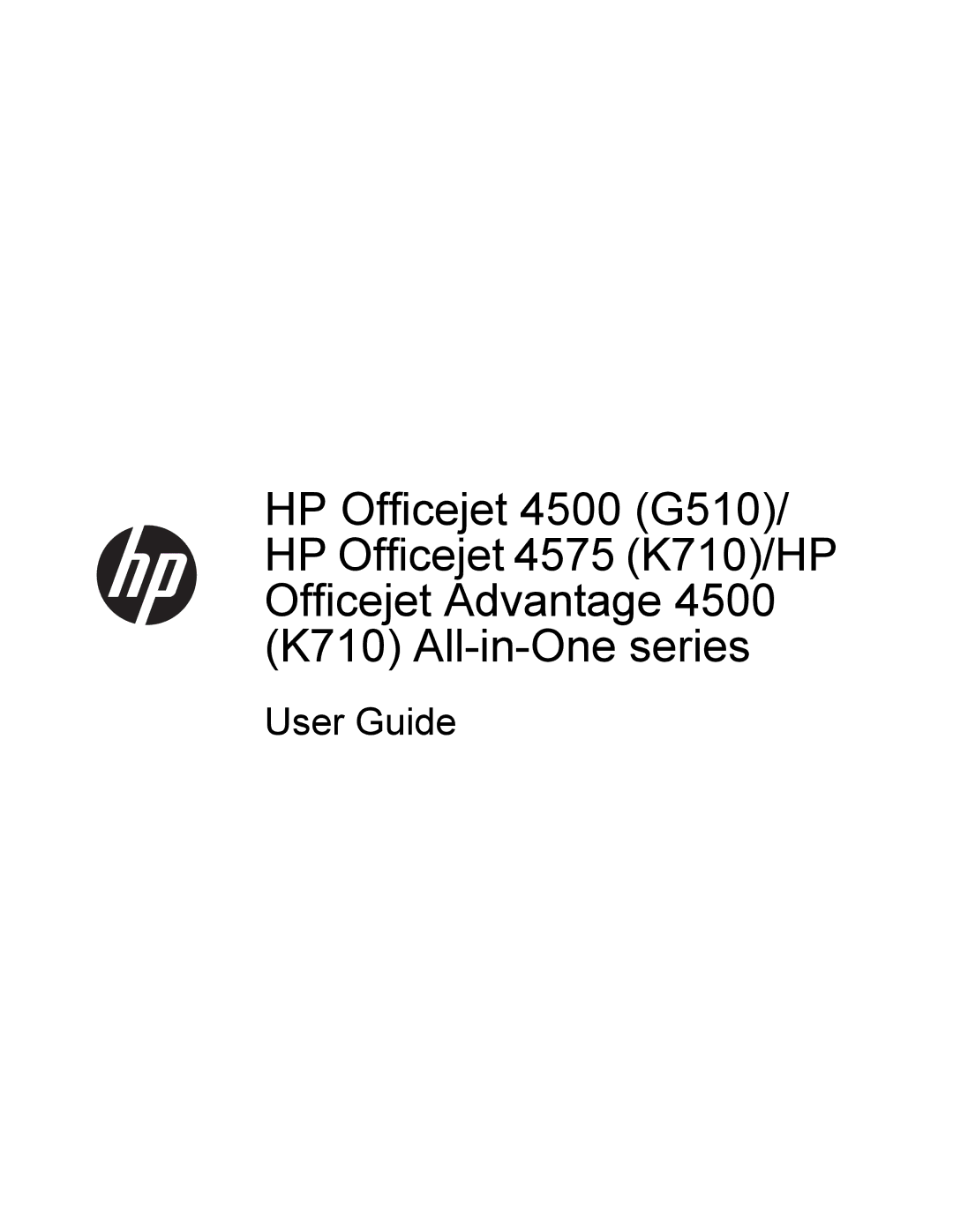 HP 4500 manual User Guide 