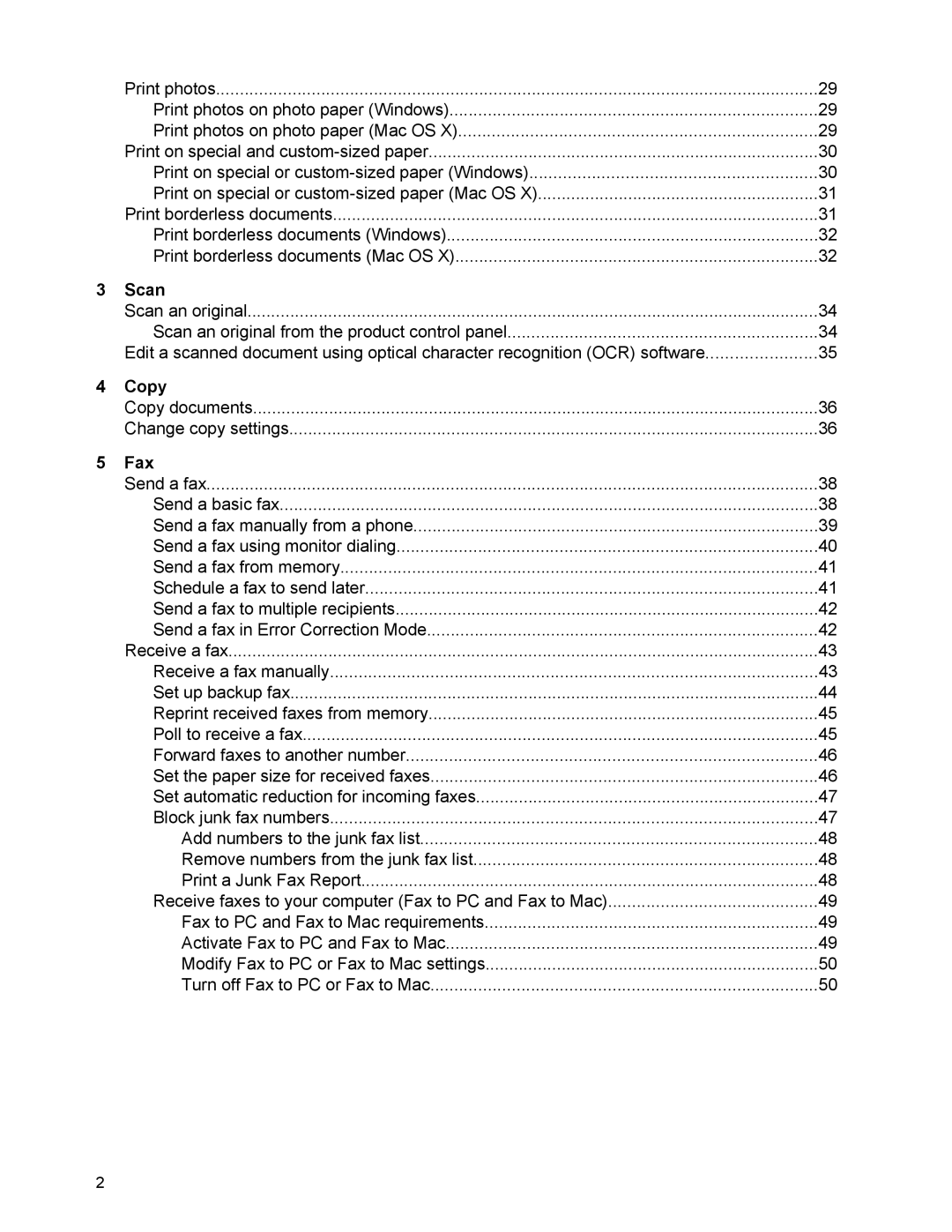 HP 4500 manual Scan, Copy, Fax 