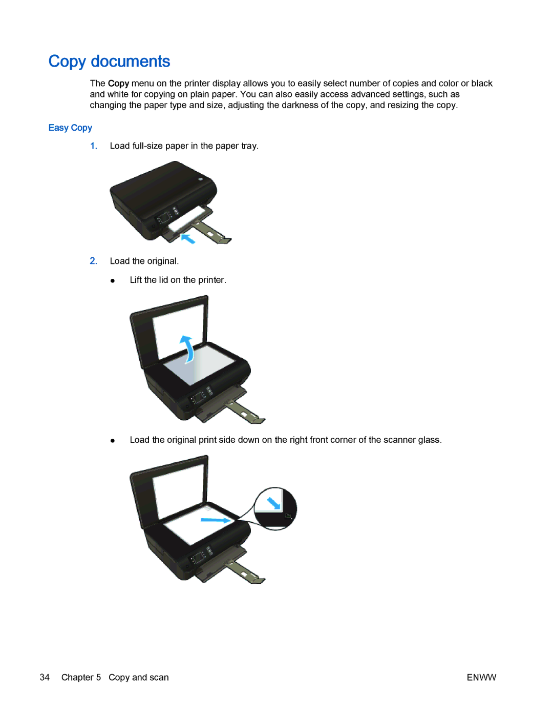 HP 4500 manual Copy documents, Easy Copy 