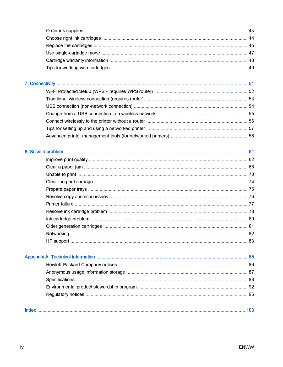 HP 4500 manual 103 