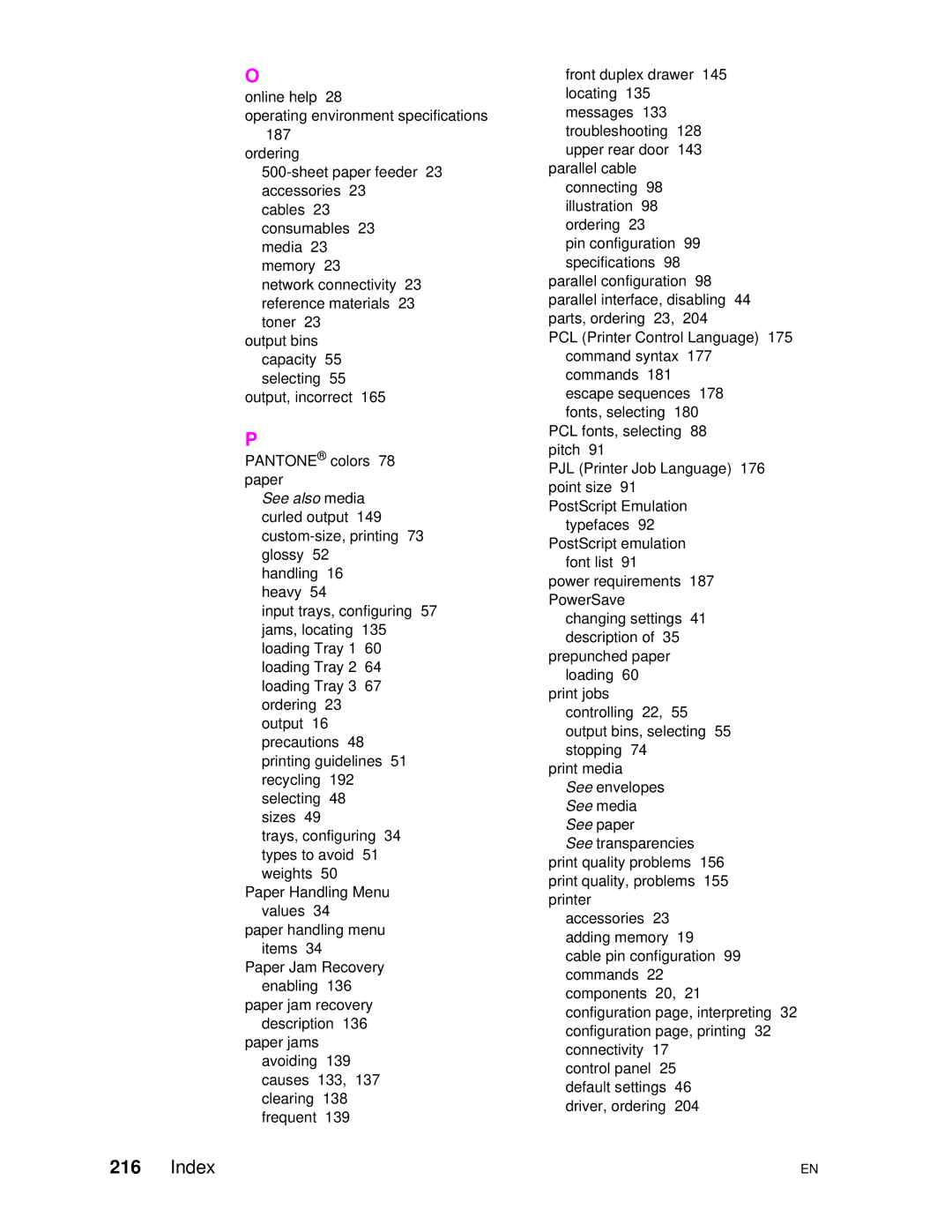 HP 4500DN manual PostScript Emulation typefaces 