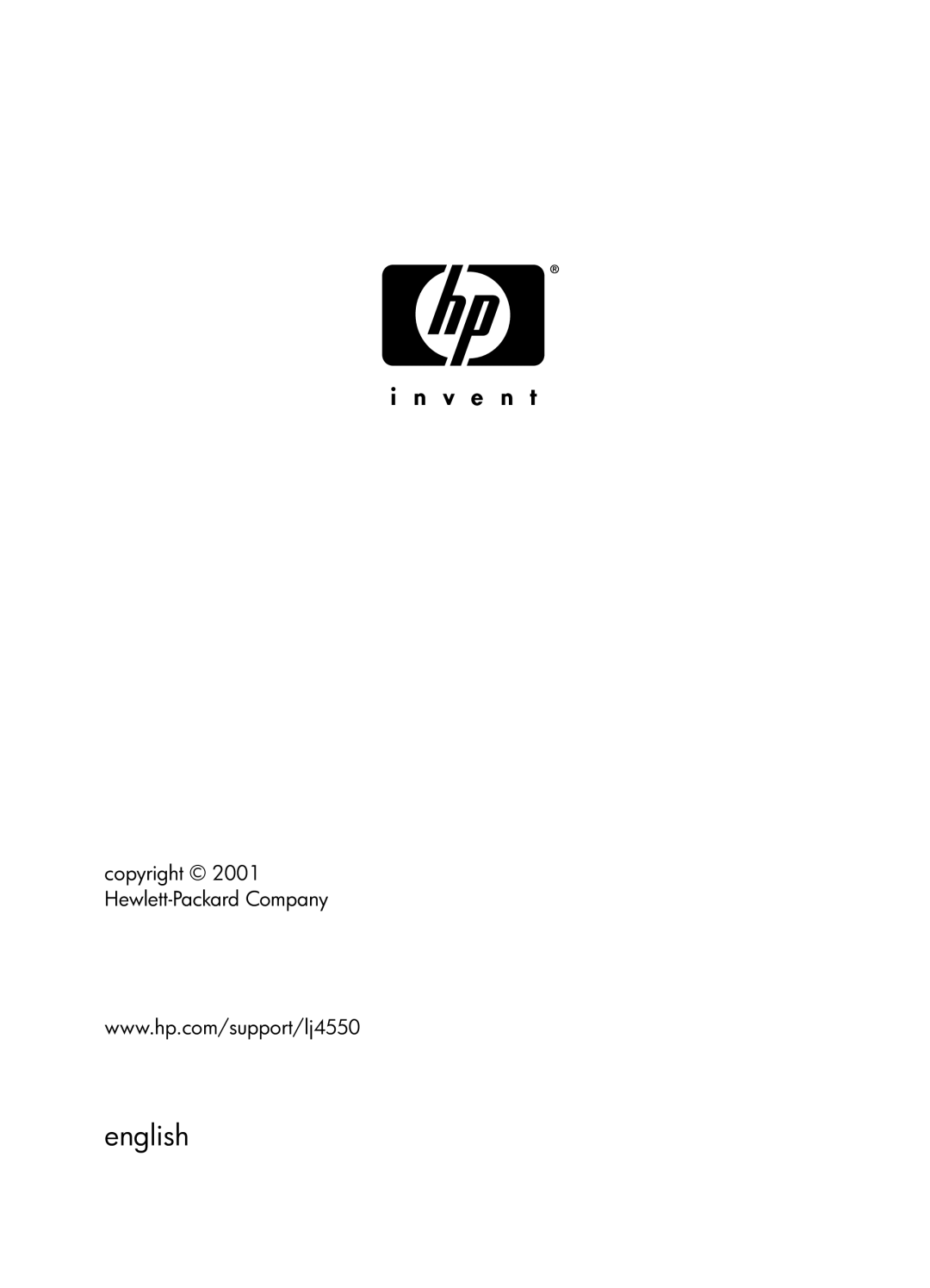 HP 4550 manual English 