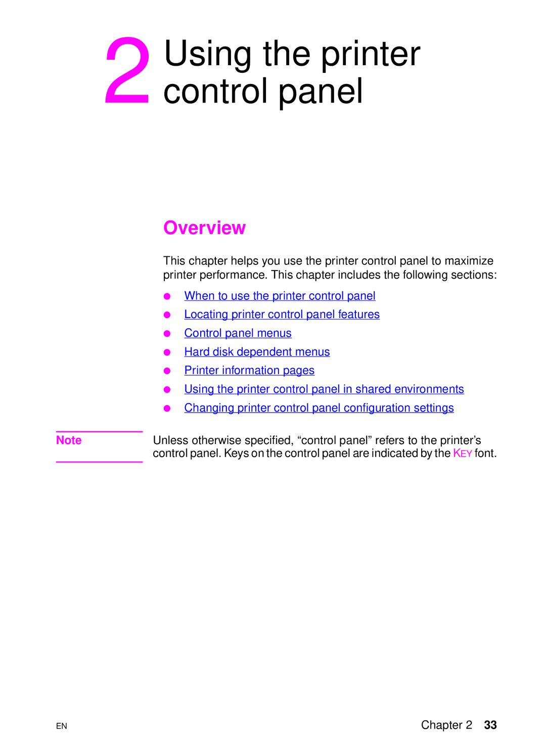 HP 4550 manual Using the printer control panel 