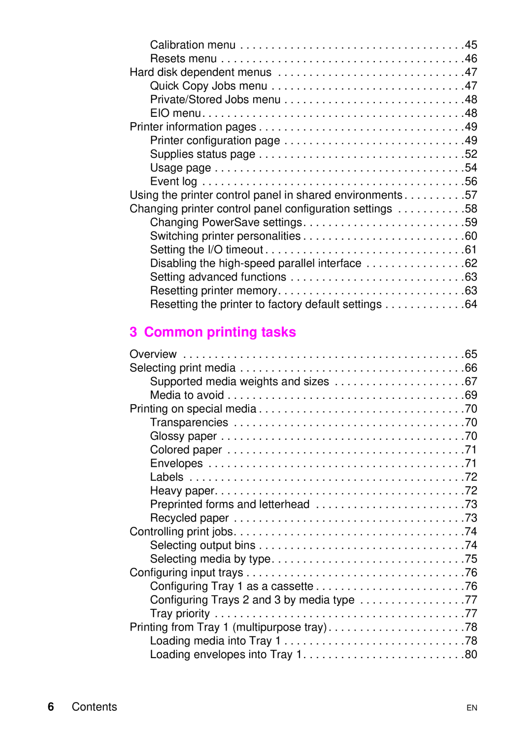 HP 4550 manual Common printing tasks 