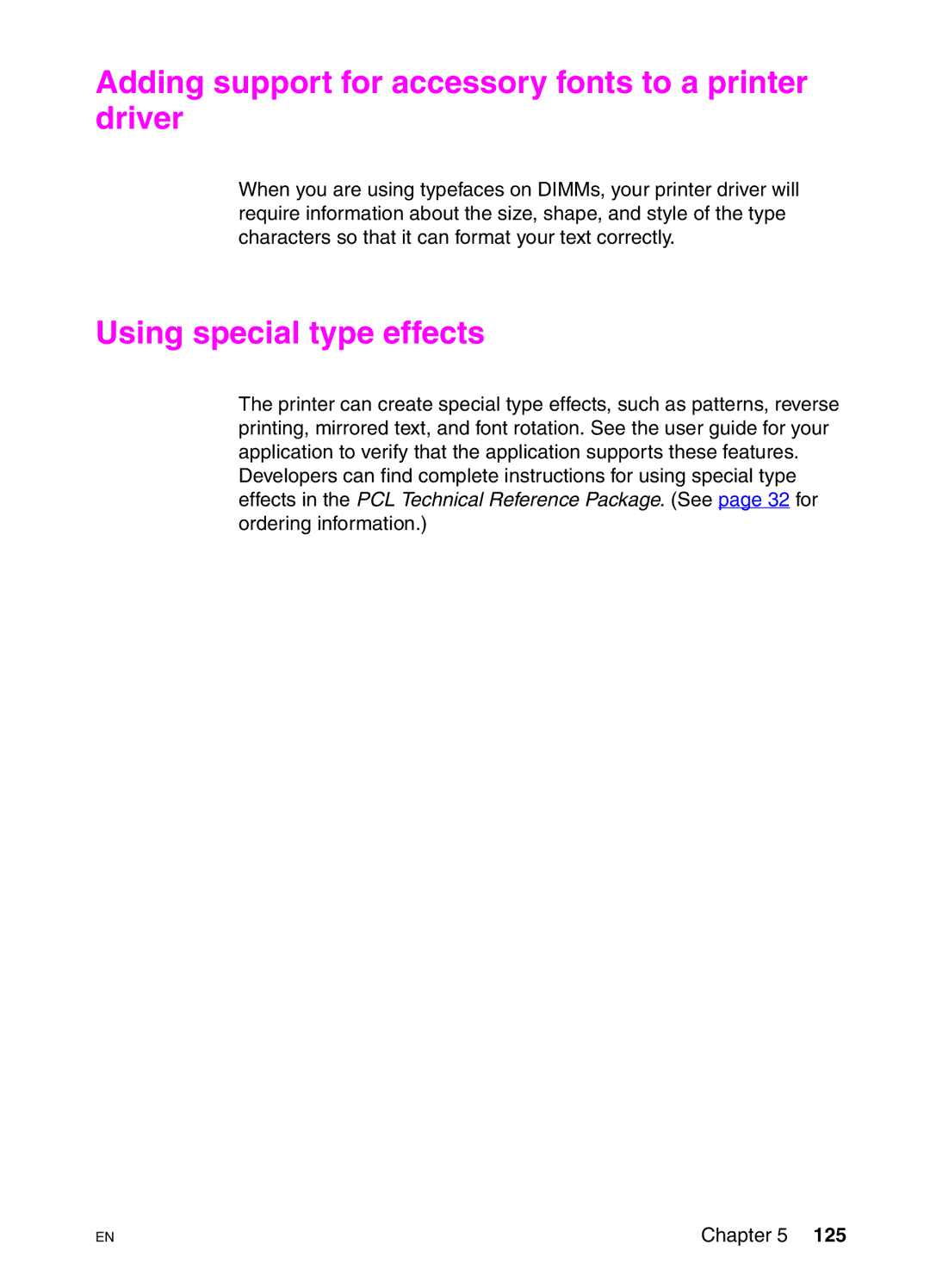 HP 4550HDN, 4550DN, 4550N manual Adding support for accessory fonts to a printer driver, Using special type effects 