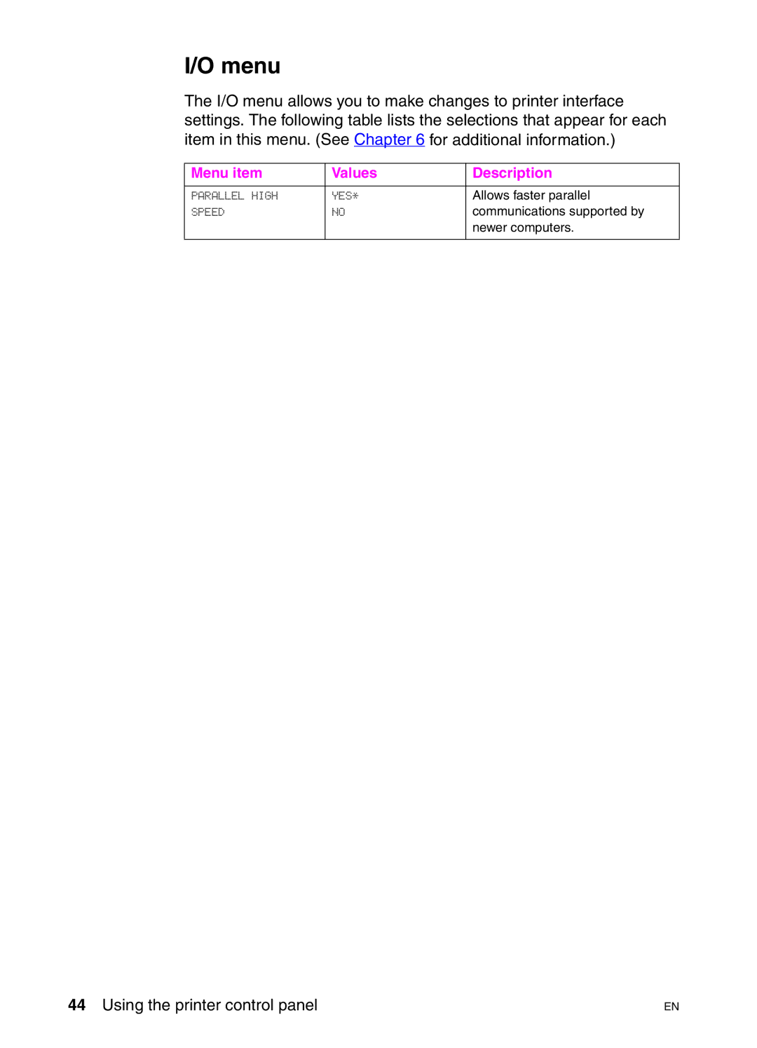 HP 4550HDN, 4550DN, 4550N manual Menu 