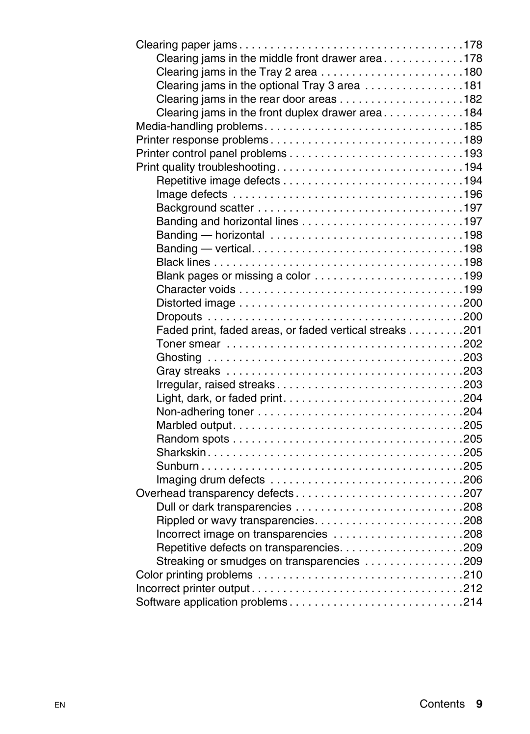 HP 4550DN, 4550N, 4550HDN manual Contents 