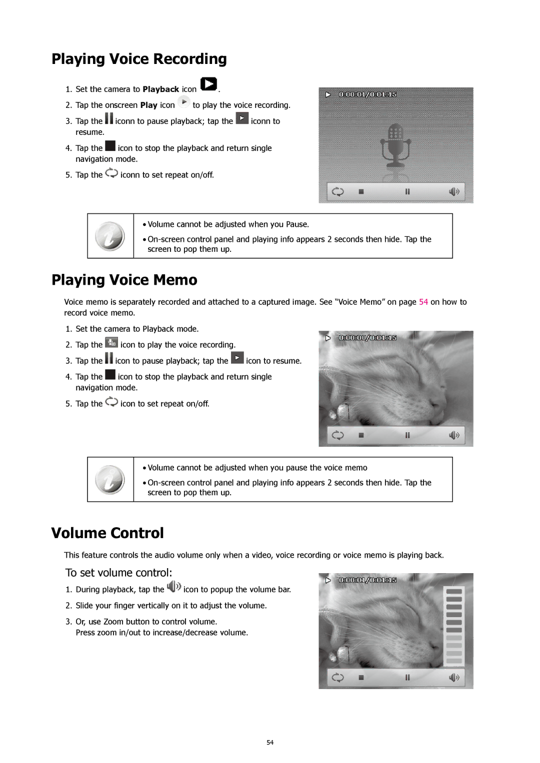 HP 460t manual Playing Voice Recording, Playing Voice Memo, Volume Control, To set volume control 