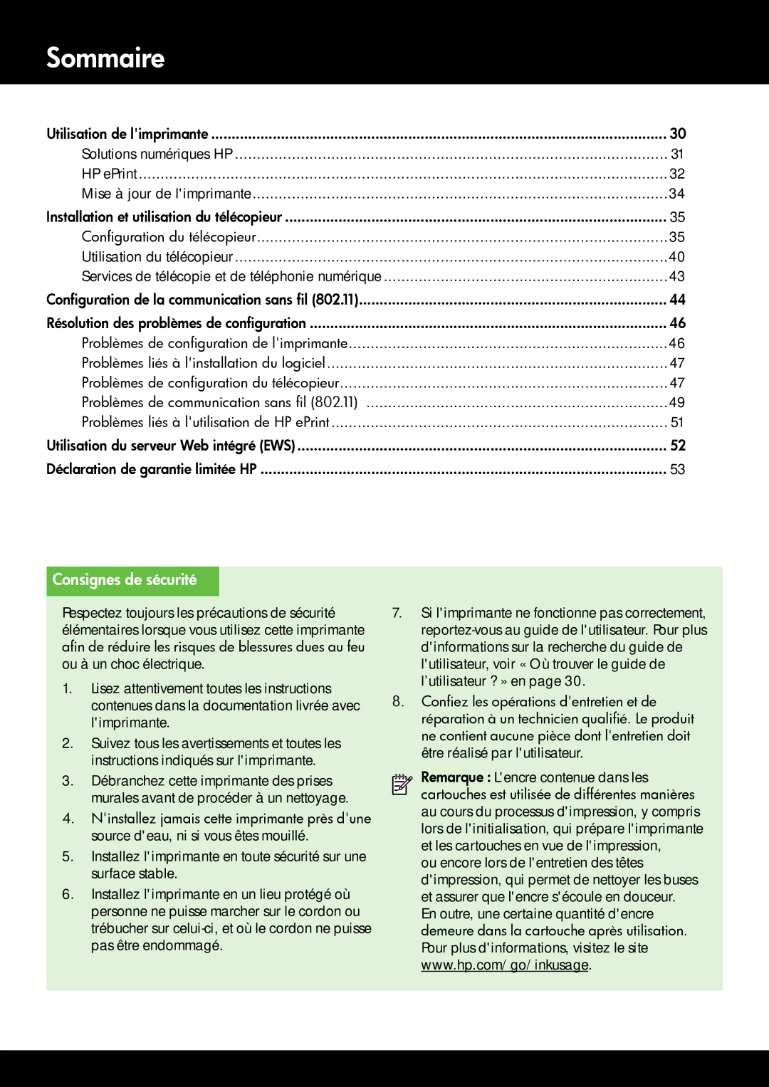 HP 4620, 4622 manual Consignes de sécurité Français, Être réalisé par lutilisateur 