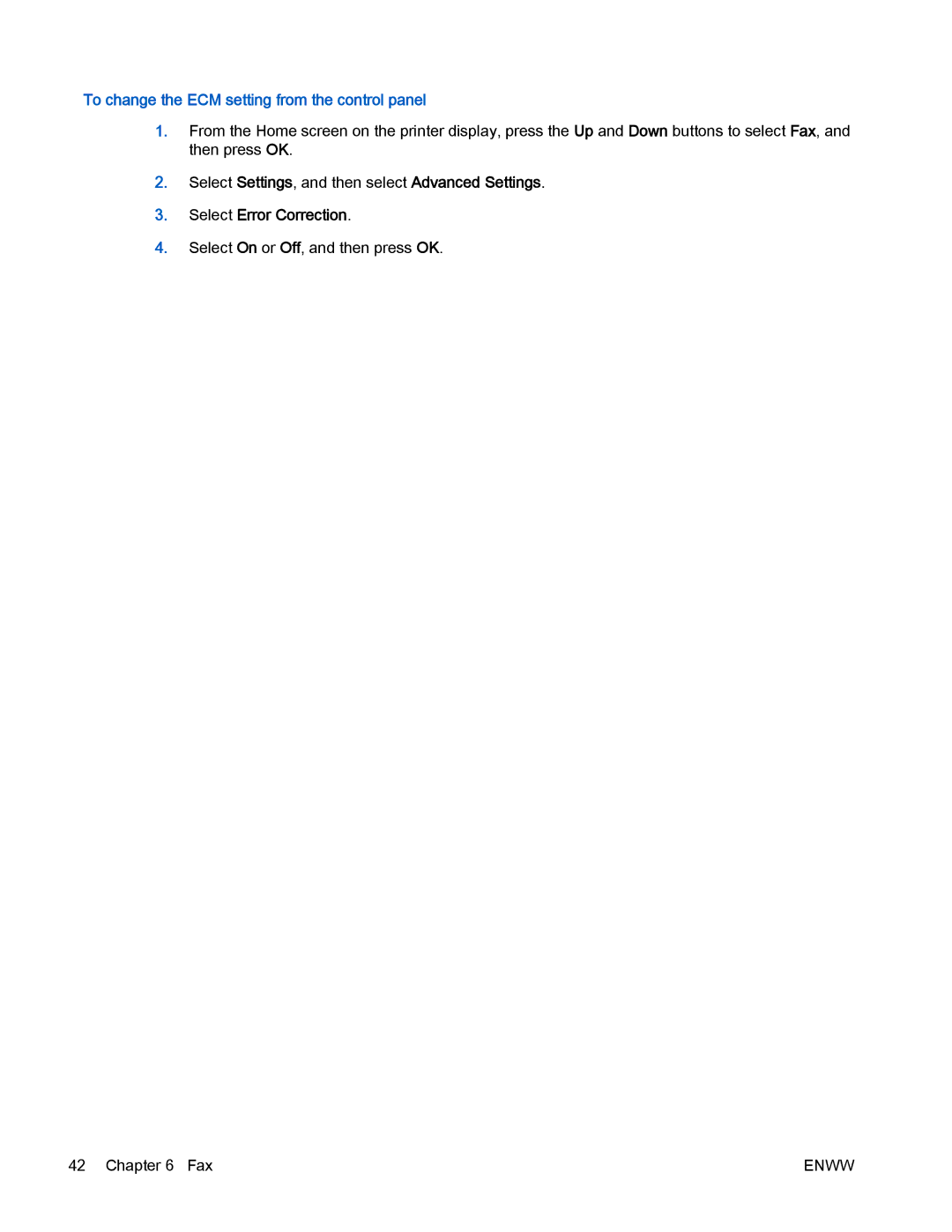 HP 4630 e manual To change the ECM setting from the control panel 