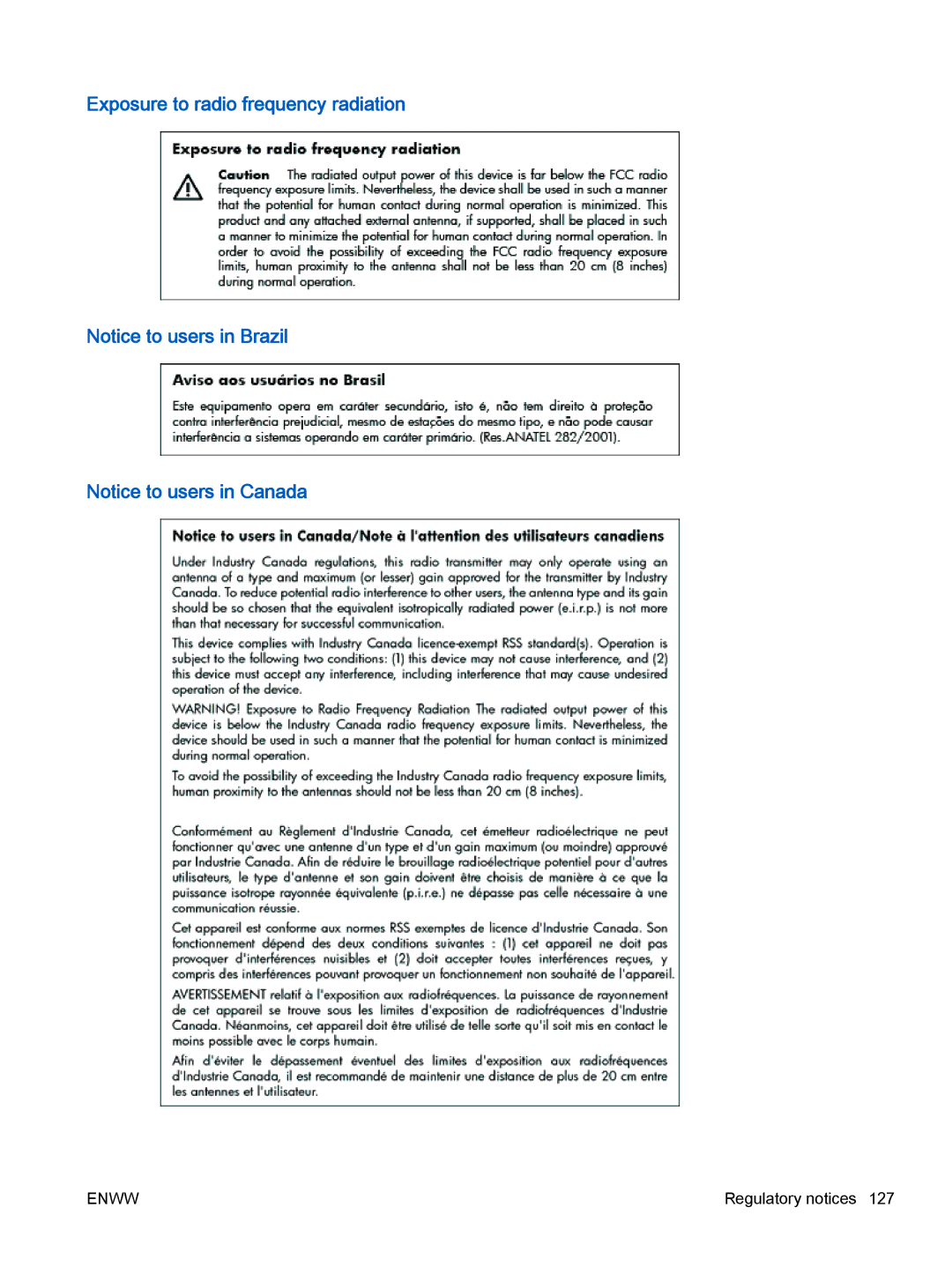 HP 4632, 4635 manual Exposure to radio frequency radiation 