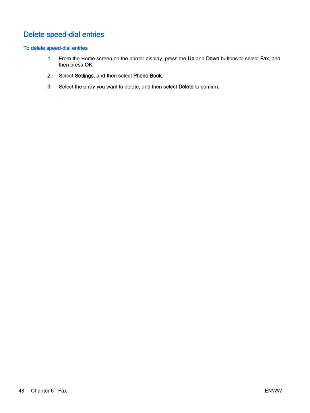 HP 4635, 4632 manual Delete speed-dial entries, To delete speed-dial entries 