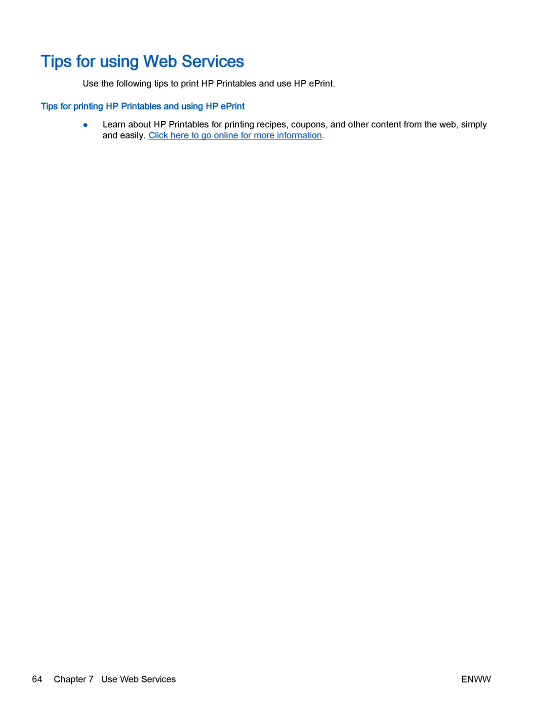 HP 4635, 4632 manual Tips for using Web Services, Tips for printing HP Printables and using HP ePrint 
