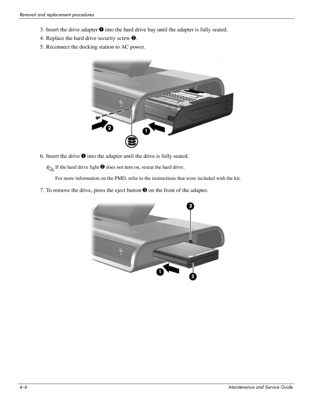 HP 463777-001 manual Removal and replacement procedures 