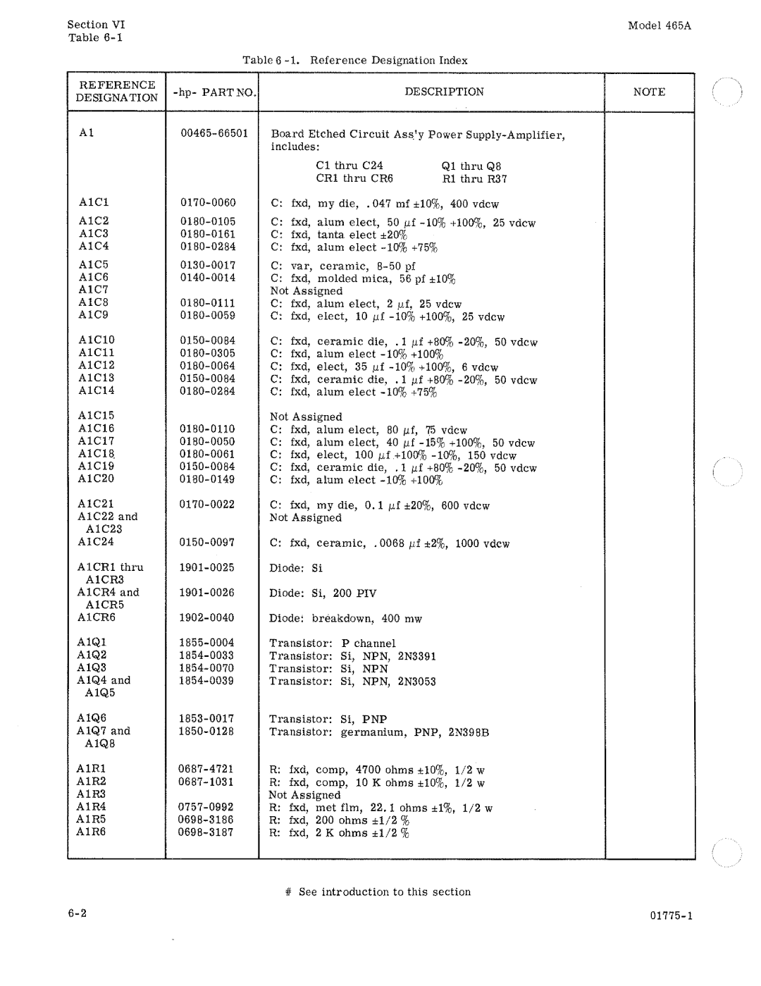 HP 465A manual 